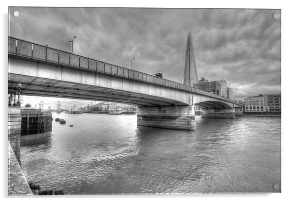 London Bridge Shard HDR Acrylic by David French