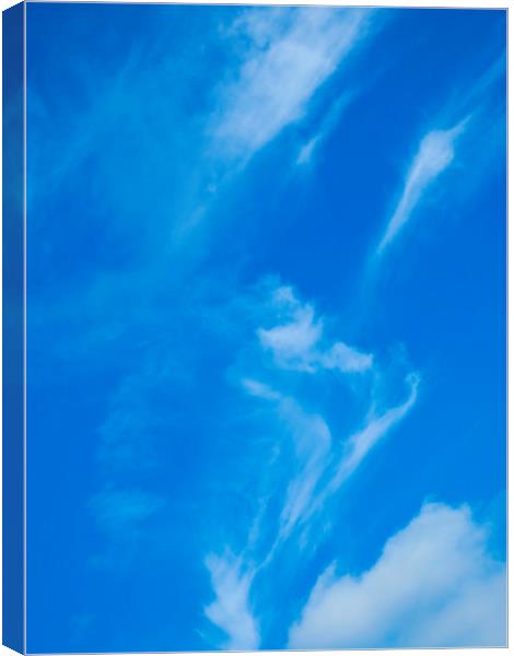 Man in the clouds Canvas Print by David Pyatt