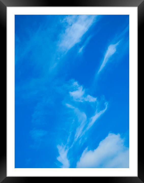 Man in the clouds Framed Mounted Print by David Pyatt