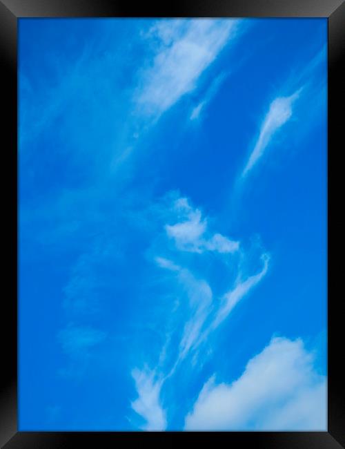 Man in the clouds Framed Print by David Pyatt