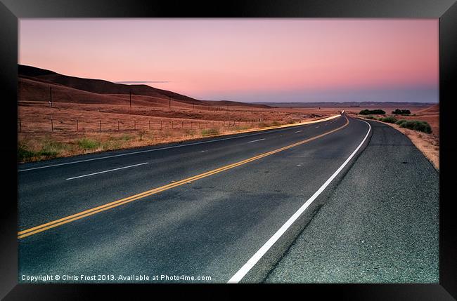 Sunset Drive Framed Print by Chris Frost