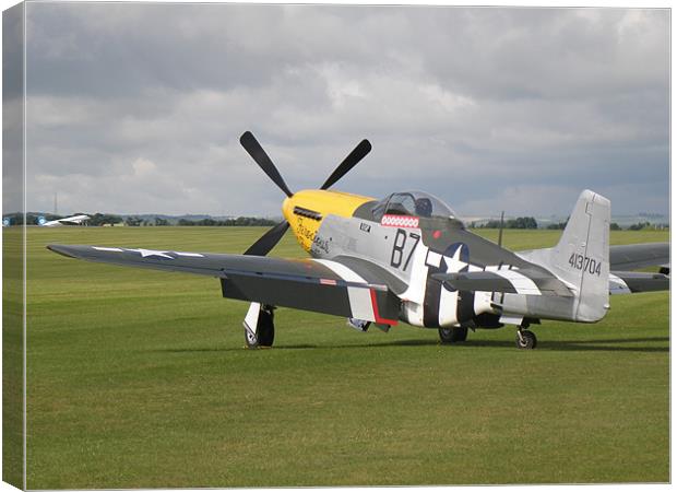 North American Mustang P-51D Canvas Print by Edward Denyer