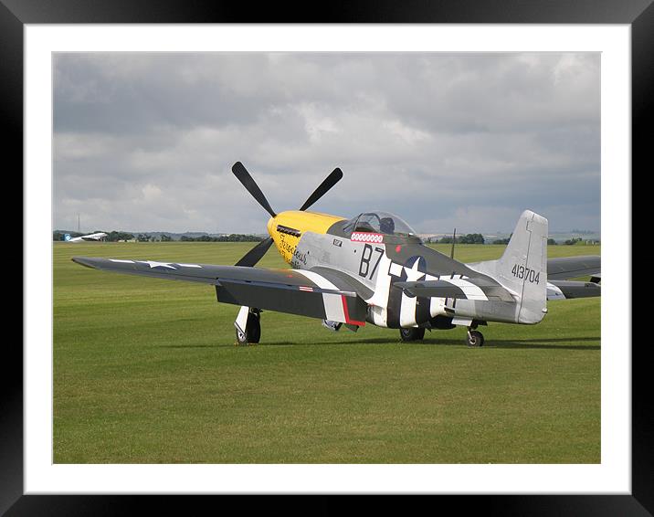 North American Mustang P-51D Framed Mounted Print by Edward Denyer