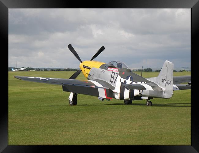 North American Mustang P-51D Framed Print by Edward Denyer