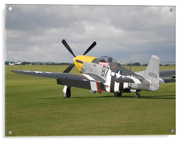 North American Mustang P-51D Acrylic by Edward Denyer