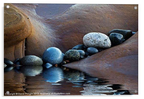 Reflected Stones Acrylic by David Pringle