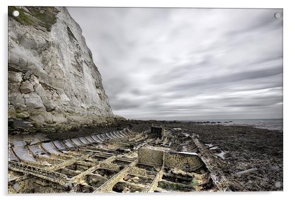 Wreck of the SS Falcon Acrylic by Ian Hufton