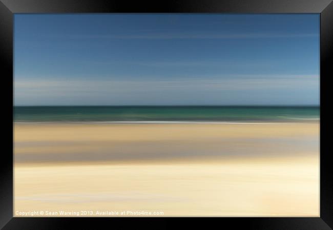 Abstract Beach Framed Print by Sean Wareing