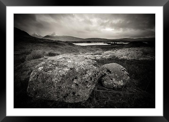 Lochan na h-Achlaise Framed Mounted Print by David Brown
