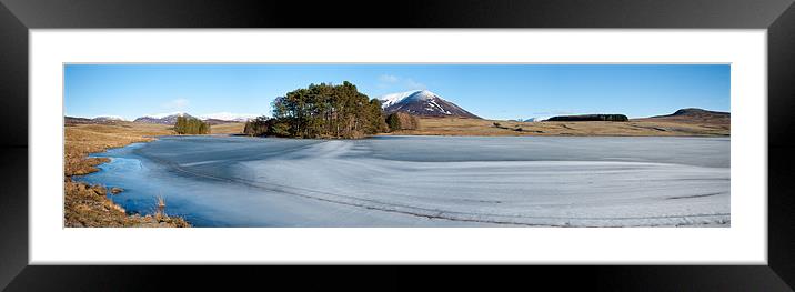 Frozen Loch Moraig Framed Mounted Print by David Brown