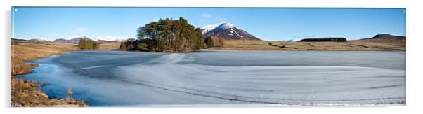Frozen Loch Moraig Acrylic by David Brown