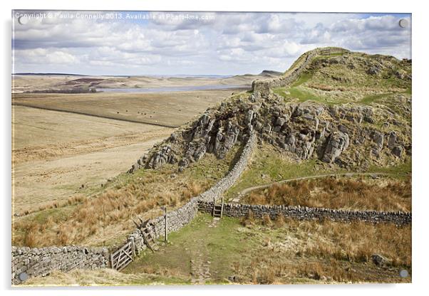 Hadrians Wall Country Acrylic by Paula Connelly