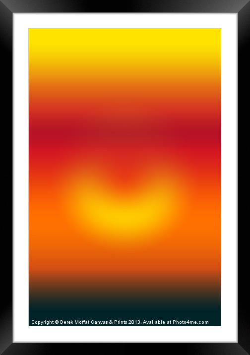 sunset abstract Framed Mounted Print by Derek Moffat Canvas & Prints
