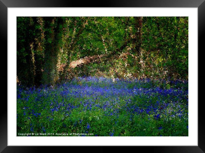 Bluebell in abstract Framed Mounted Print by Liz Ward