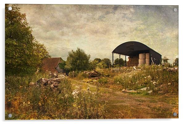 The Old Barn Acrylic by Dawn Cox