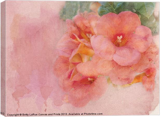 Trumpet Flowers # 5 Canvas Print by Betty LaRue