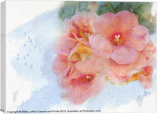 Trumpet Flowers # 4 Canvas Print by Betty LaRue