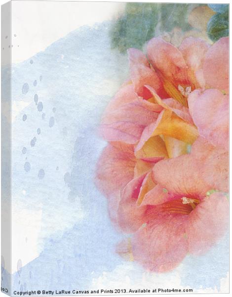 Trumpet Flowers # 3 Canvas Print by Betty LaRue