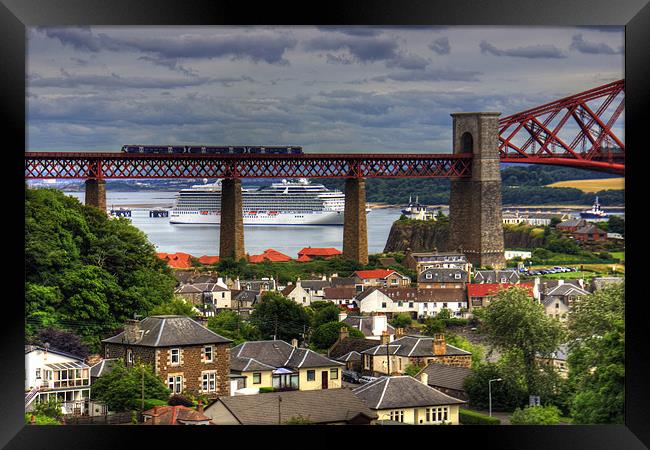 Cruise Ship in the Forth Framed Print by Tom Gomez
