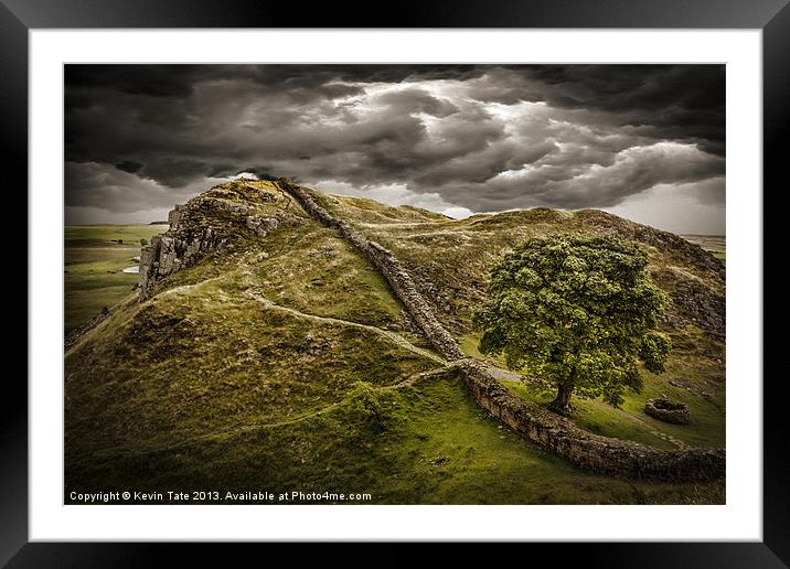 Syamore Gap on Hadrians wall Framed Mounted Print by Kevin Tate