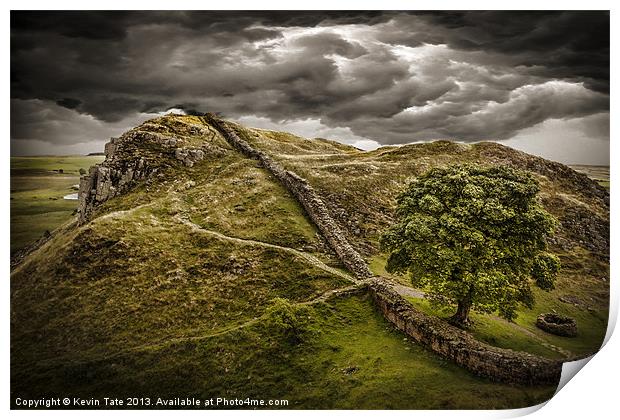 Syamore Gap on Hadrians wall Print by Kevin Tate