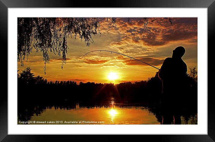 Last catch of the day Framed Mounted Print by stewart oakes