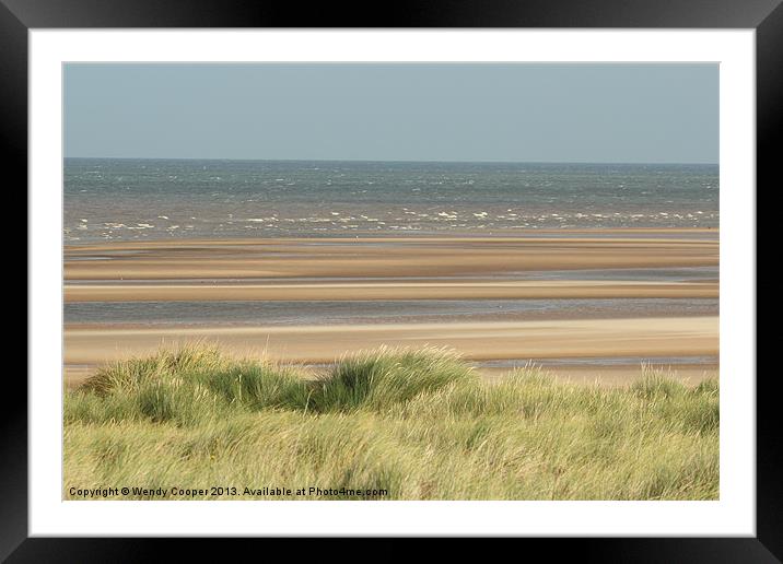 Norfolk Sky,Sea,Sand,Sod. Framed Mounted Print by Wendy Cooper