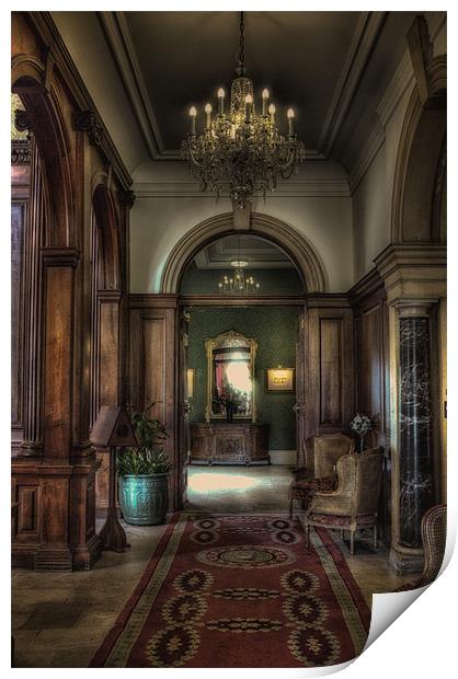 Addington Palace, the Hallway Print by Dean Messenger