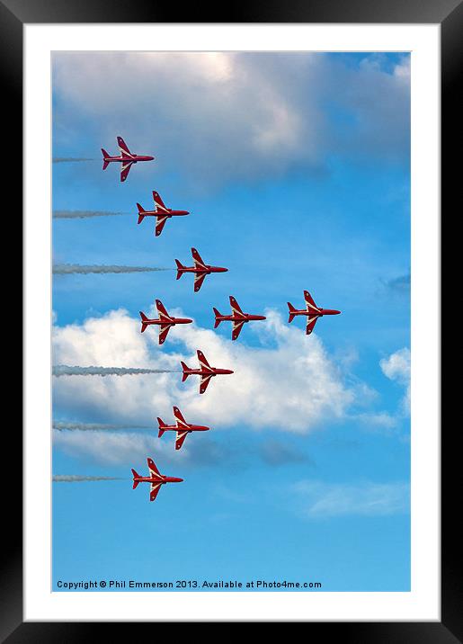 The Red Arrows 2013 Framed Mounted Print by Phil Emmerson