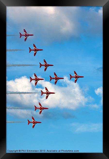The Red Arrows 2013 Framed Print by Phil Emmerson
