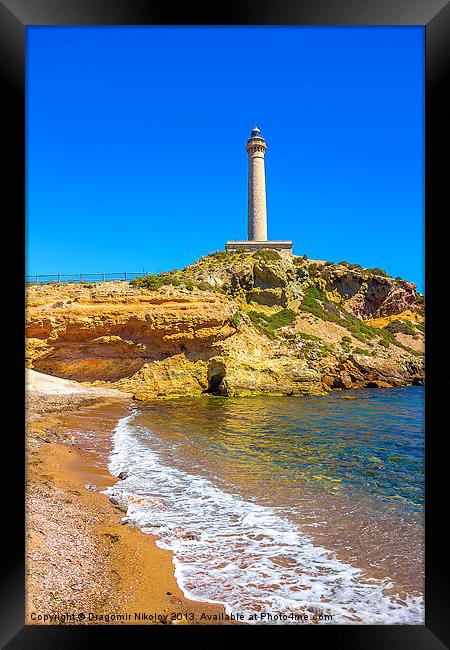 Cabo de Palos lighthouse on La Manga, Murcia, Spai Framed Print by Dragomir Nikolov