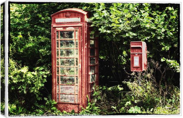Old Red Telephone Box Old Red Letter Box Canvas Print by Natalie Kinnear
