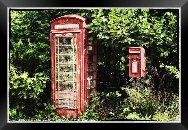 Old Red Telephone Box Old Red Letter Box Framed Print by Natalie Kinnear