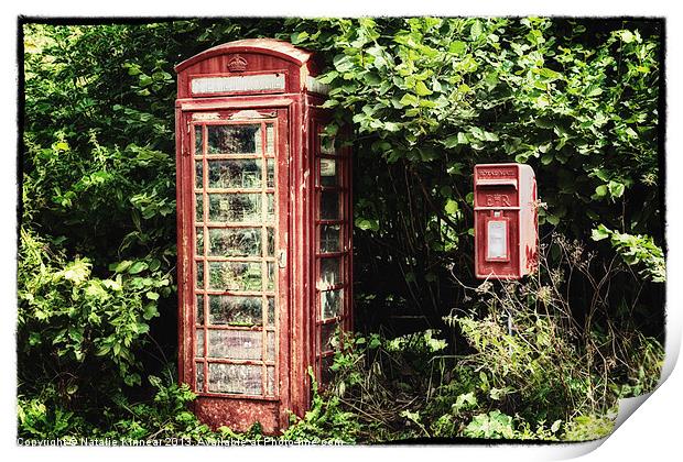Old Red Telephone Box Old Red Letter Box Print by Natalie Kinnear