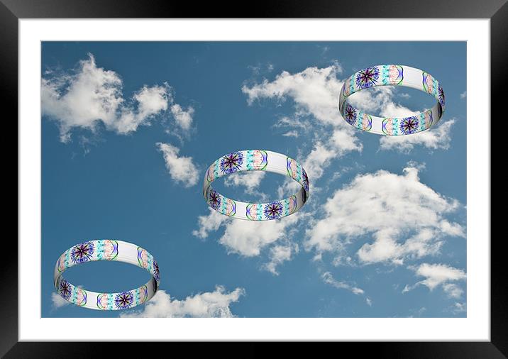 Smoke Rings In The Sky 2 Framed Mounted Print by Steve Purnell