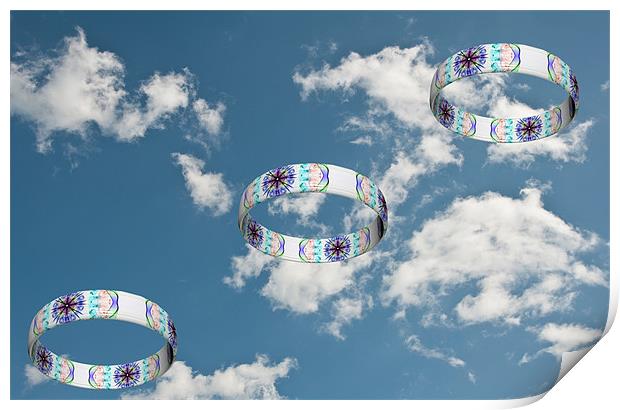 Smoke Rings In The Sky 2 Print by Steve Purnell