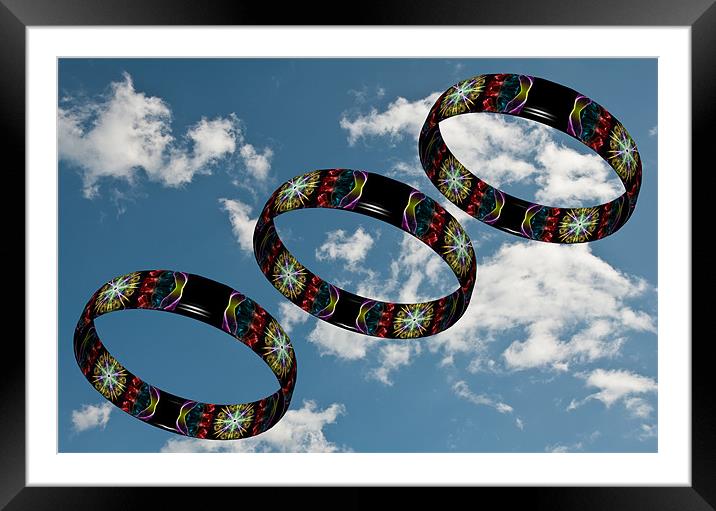 Smoke Rings In The Sky 1 Framed Mounted Print by Steve Purnell