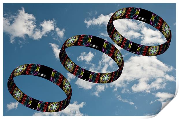 Smoke Rings In The Sky 1 Print by Steve Purnell