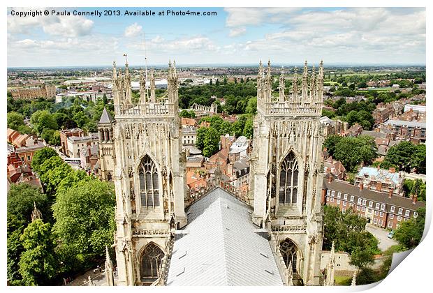 York Minster View Print by Paula Connelly