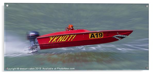 Powerboat Racing collection 1 Acrylic by stewart oakes