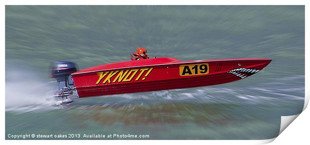 Powerboat Racing collection 1 Print by stewart oakes