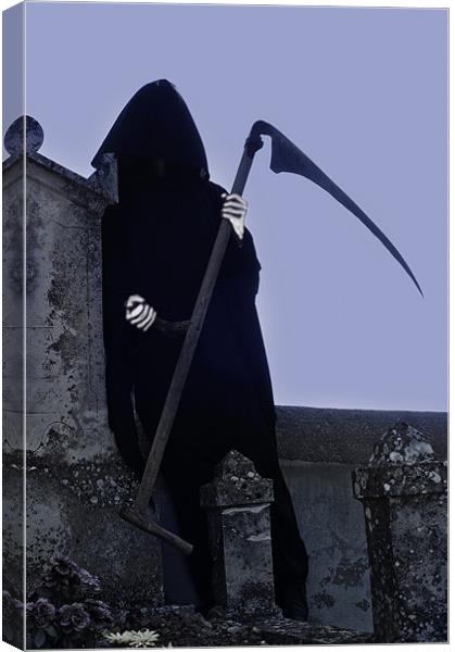 Death the Reaper Canvas Print by Jean Gill