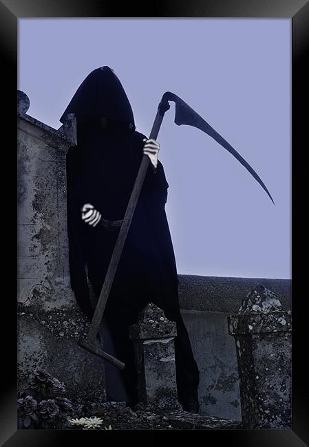 Death the Reaper Framed Print by Jean Gill