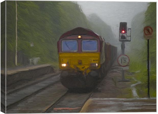 Goods Train at Hebden Bridge Canvas Print by Glen Allen