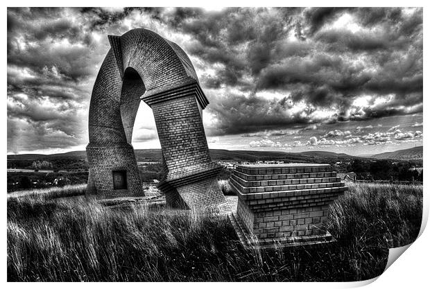 The Twisted Chimney Monochrome Print by Steve Purnell