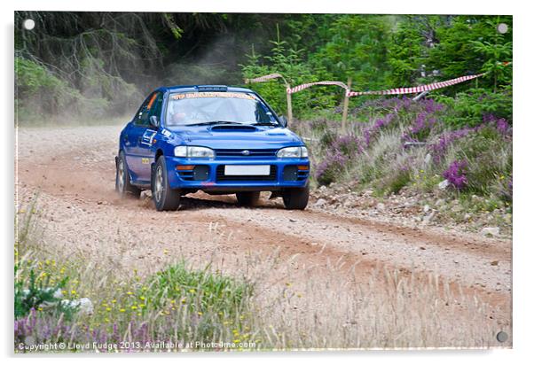 subaru impreza rally car Acrylic by Lloyd Fudge