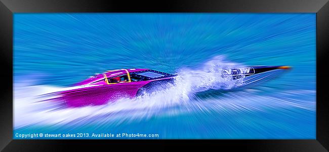 Powerboat Racing collection 3 Framed Print by stewart oakes