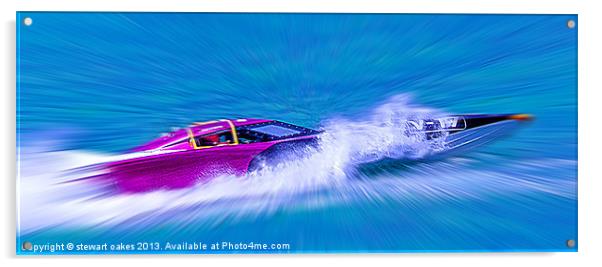 Powerboat Racing collection 3 Acrylic by stewart oakes