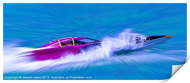 Powerboat Racing collection 3 Print by stewart oakes