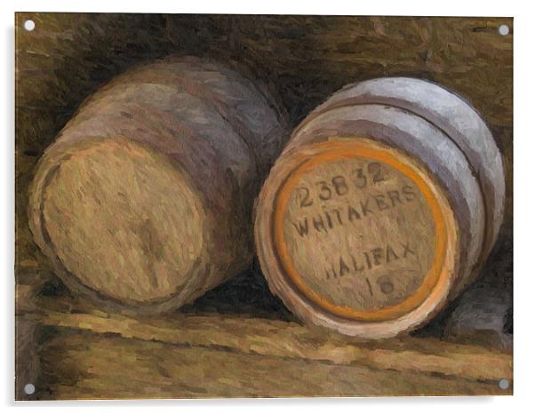 Barrels Acrylic by Glen Allen